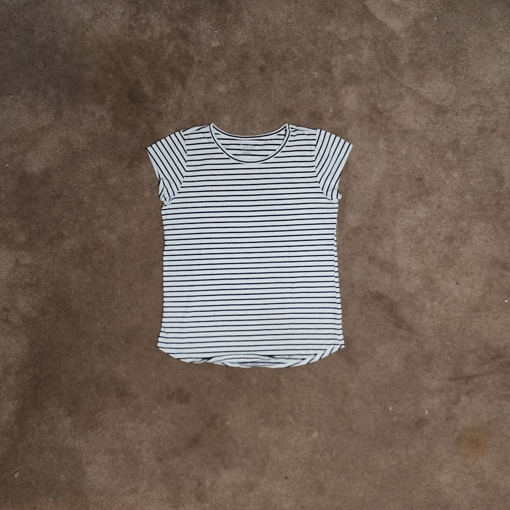 Place Kids Black & White Strip Shirt Sz XL 14 - Picture 3 of 6